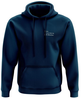 Kapuzensweatshirt | Herren | navy blue | Wasti e.V. Ludwig-Maximilians-Universität München