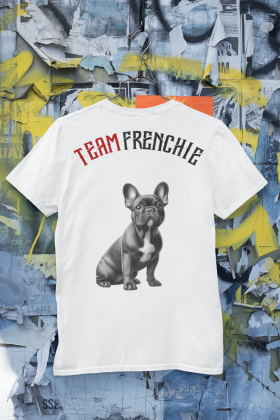 T-Shirt Unisex | Bullsport | Team French Bulldog mit Logo | weiß