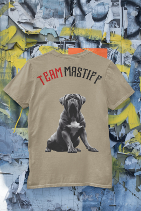T-Shirt Unisex | Bullsport | Team Mastiff mit Logo | stone