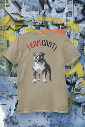 T-Shirt Unisex | Bullsport | Team Conti mit Logo | Stone