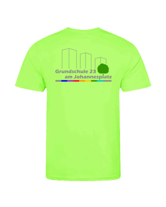 Funktionsshirt Kinder | electric green | Grundschule 23 am Johannesplatz