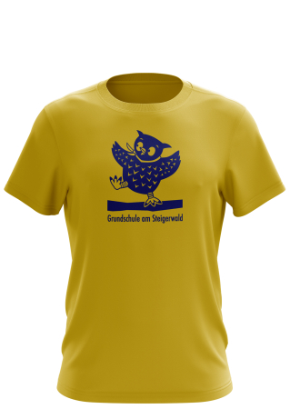 T-Shirt | Kinder/Unisex | gelb | Grundschule am Steigerwald Erfurt | Blaue Eule