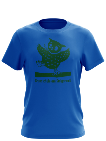 T-Shirt | Kinder | blau | Grundschule am Steigerwald Erfurt | Grüne Eule