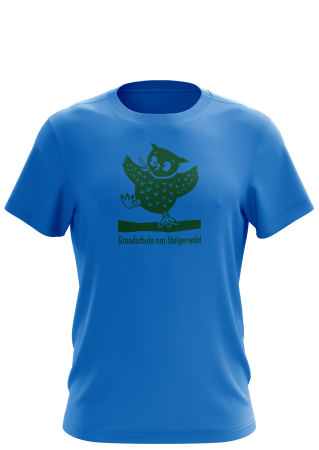 T-Shirt | Kinder/Unisex | sapphire | Grundschule am Steigerwald Erfurt | Grüne Eule