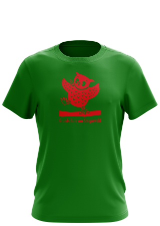 T-Shirt | Kinder/Unisex | grün | Grundschule am Steigerwald Erfurt | Rote Eule